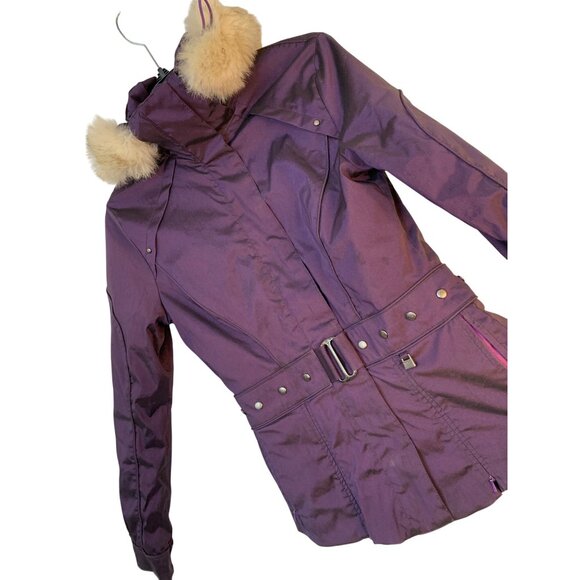 Luxury Nils Waterproof Breathable Ski Jacket Size 6 RR10726 Peplum Purple EUC - Picture 1 of 13